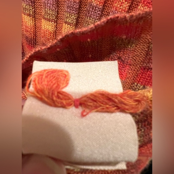 Anthropologie moth sydney turtleneck medium red orange multicolor ribbed wool - Picture 11 of 16